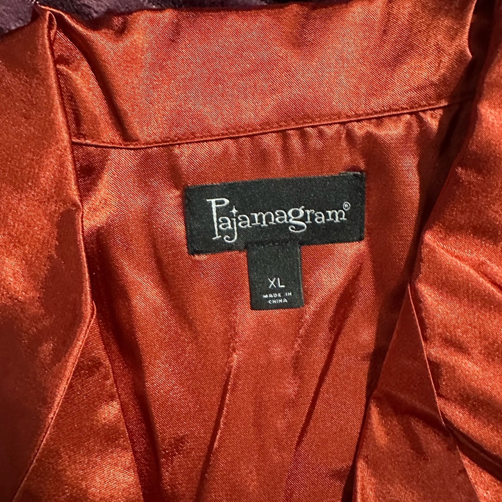 Pajamagram Burgundy/Red Satin Pajama Lingerie Set Size XL - Picture 2 of 4